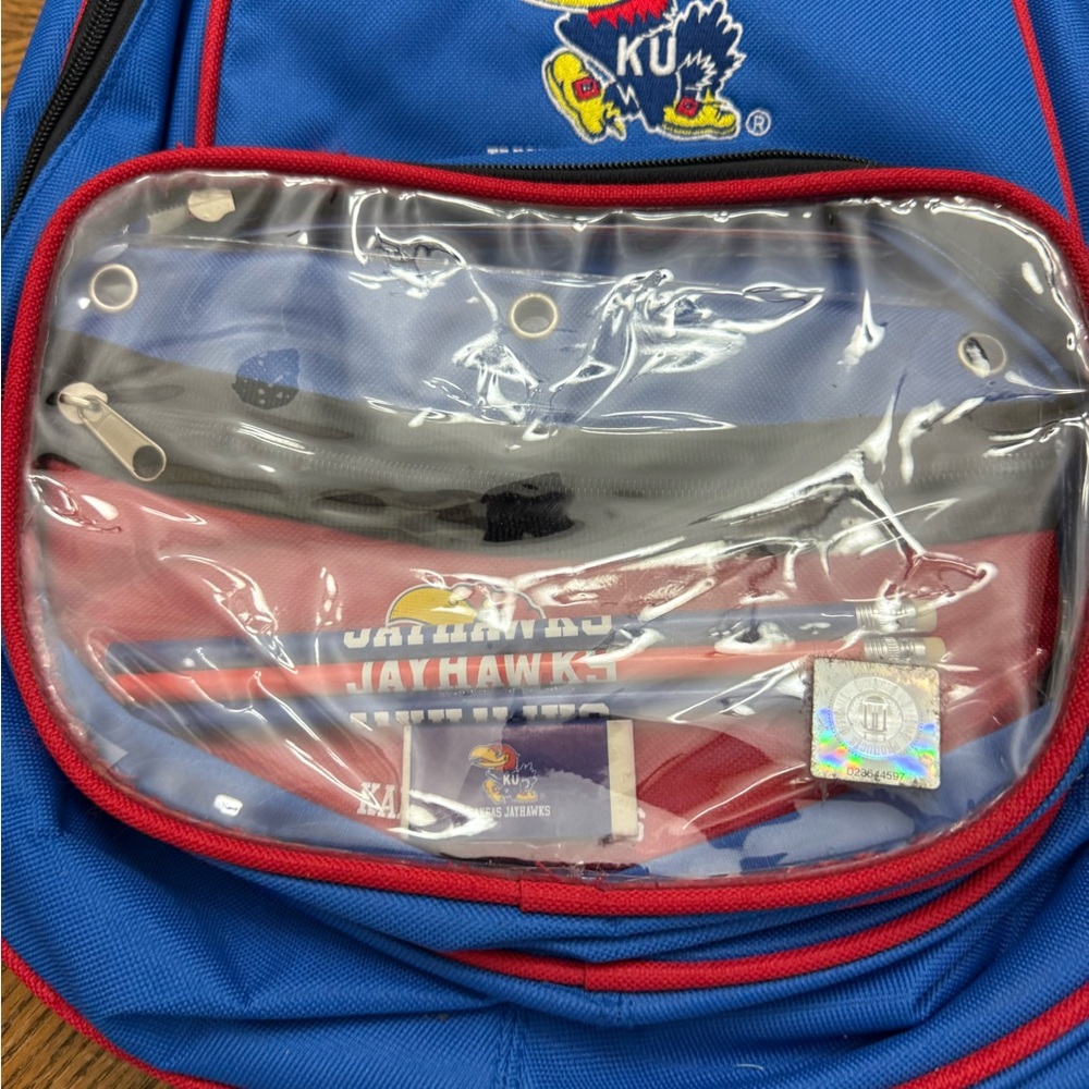 Sears MightyMac KU Sports Bag with Black Strap and Red Accents - Picture 2 of 6